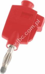 1064-PRO-RT Wtyk lamelkowy 4mm, izolowany, szybkozłącze, czerwony, ELECTRO-PJP, 1064PRORT, 1064-PRO-R