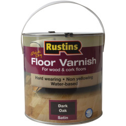 Rustins AFDO2500 Quick Dry Coloured Floor Varnish Dark Oak 2.5 Litre