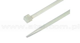 Opaski kablowe, 3,6x200mm, kolor naturalny, 100szt
