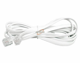 SZNUR TELEFONICZNY POŁĄCZENIOWY 4m BIAŁY