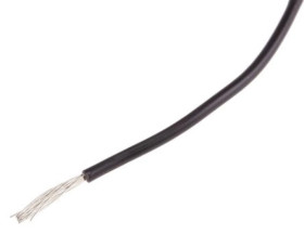 Przewód o podwyższonej odporności PVC Czarny, 250m 0,22 mm² 7/0,2 mm, 250 V, -40 → +105C, Ø 1.2mm, RS PRO