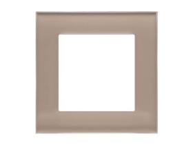 SIMON 55 Ramka 1 pojedyncza Nature szkło mrożone beżowe TRN1/172 KONTAKT SIMON