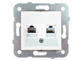 KARRE Gniazdo podwójne komputerowe 2xRJ45 kat. 5e białe 90963634 VIKO PANASONIC