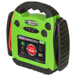 Sealey RS1312HV RoadStart&#xAE; Emergency Jump Starter 12V 900 Peak Amps Hi-Vis Green