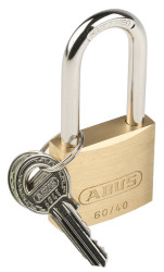 Kłódka średnica szekli: 6.5mm ABUS z kluczem W budynkach, na zewnątrz mosiężno-stalowa Mosiądz