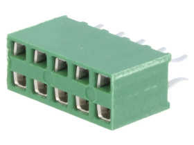 Złącze kołkowe HV-100 żeńskie 10-pin proste 2,54mm THT 2x5 215307-5