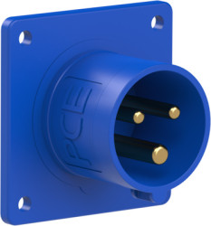 CEE surface mounted plug, 3 pole, 16 A/230 V, blue, 6 h, IP44, 613-6