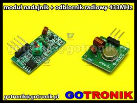 Moduł 433MHz nadajnika + odbiornika do komunikacji radiowej