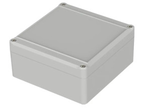 PC enclosure, (L x W x H) 122 x 120 x 57 mm, light gray (RAL 7035), IP65, 62217200