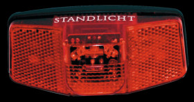 Bicycle LED rear light for luggage carrier