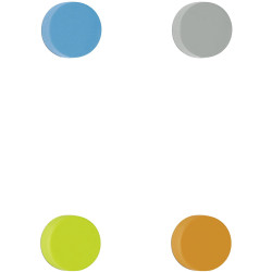 Maul 6166499 Magnet 14.6mm x 9mm Assorted colours Pack of 8