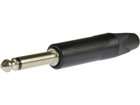 NEUTRIK Wtyk instrumentalny Jack 6,3mm Mono na kabel do 7,0mm niklowany czarny NP2X-BAG