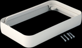 Intermediate ring, ABS, (L x W x H) 96 x 154 x 26 mm, gray white, for SOFT-CASE XL, A9153017