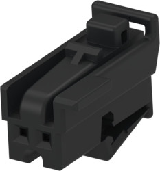 Socket, unequipped, 2 pole, straight, 1 row, black, 1-929080-5