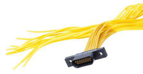 Złącze D-Sub 25-pinowe Żeński Kątowe Montaż na kablu raster 1.27mm Złoto