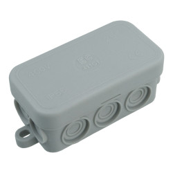 Puszka natynkowa 80x43x37mm 10-membran IP55 Elettrocanali EC411C1