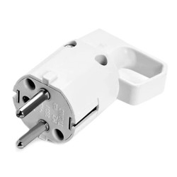 Wtyczka z uchwytem i uziemieniem 16A 250V biała 325-01