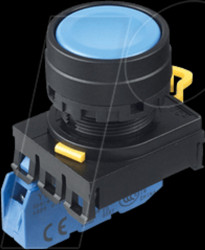 YW1B-M1E10S YW-22mm, PB, flush, plastic, momt, 1NO, blue
