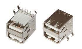 GNIAZDO USB-S-2A-RW, 2XA, BIALE, ROHS/10