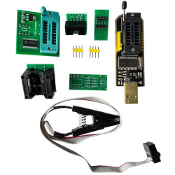 CH341B programator pamięci FLASH EEPROM 5V 1.8V adaptery i klips zestaw XL