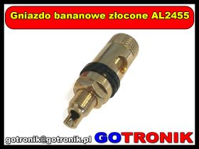 Gniazdo bananowe złocone AL2455 czarne