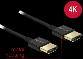 85117 High speed HDMI cable with Ethernet, 0.25 m.