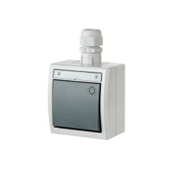Przycisk światło n/t IP65 szary 1204-65 AQUANT Elektro-Plast