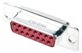 Złącze D-Sub 15-pinowe Żeński Proste Montaż na panelu Złoto na niklu