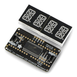 Wyświetlacz alfanumeryczny 0,54'' 4-znakowy - żółty - STEMMA QT / Qwiic - Adafruit 2158