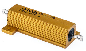 Rezystor do montażu w obudowie 27Ω 50W ±5% Arcol ±100ppm/°C drutowy Osiowe