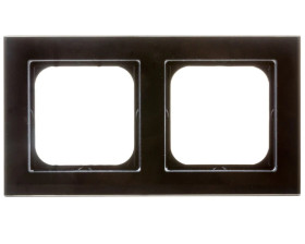 SONATA Ramka podwójna czarne szkło R-2RG/32