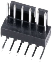 Molex Listwa kołkowa, męska, standardowa Ilość pinów 6 Wymiary siatki: 2.54 mm 1718573006 1 szt. taśma
