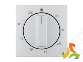 B.Kwadrat/B.7 Płytka czołowa z pokrętłem do mechanicznego wyłącznika czasowy 0-120min aluminium mat lakierowany 16331404 HAGER