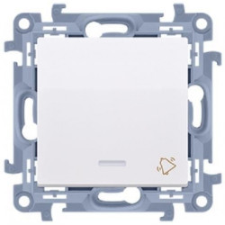 Przycisk odbijający "dzwonek" SIMON 10 biały 10AX z podświetleniem LED Kontakt Simon CD1L.01/11