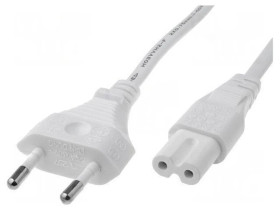 SN14-2/07/0.5WH Kabel: 2x0,75mm2, CEE 7/16 (C) wtyk,IEC C7 żeński, 0,5m