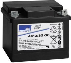 Akumulator ołowiowy GNB Sonnenschein A412/32 G6 NGA4120032HS0BA, ołowiowo żelowe, 12 V, 32 Ah