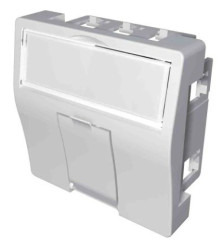 Plastron, l. otworów: 1, RJ45, Prosty