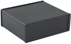 Aluminum enclosure, (L x W x H) 160 x 191 x 68 mm, black (RAL 9005), IP65, 1457U1601BK
