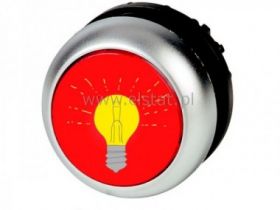 Napęd przycisku chwil. niski ( czerwony) podśw.O