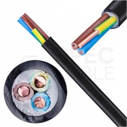 Kabel energetyczny N2XH-J 3x1,5mm2 czarny 0,6/1kV bezhalogenowy LSOH B2ca drut ICEL