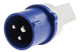 Adapter do przedłużacza sieciowego 16A Wtyczka, gniazdo 250 V 1 x 2P + E, 1 x 2P + E Scame Niebieski IP20