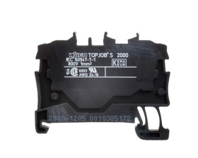 Złączka szynowa 2-przewodowa 1,0mm2 czarna 2000-1205 TOPJOBS