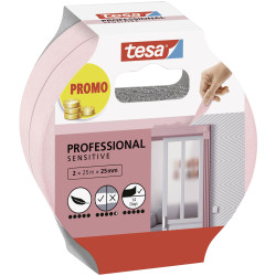 tesa 56267-00000-01 sensitive Masking Tape pink 50mx25mm 2pcs tear-proof