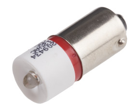 Lampka kontrolna Czerwony 12V ac/dc BA9s LED średnica 10mm długość 24mm