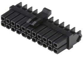Obudowa złącza 22-pinowe 2-rzędowe raster: 3mm Molex Męski Montaż na kablu MicroFit 172953 Micro-Fit TPA, 43030