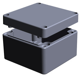 Obudowa Aluminium szerokość zew. 122 mm długość zew. 122 mm wys. zew. 81 mm RS PRO IP66