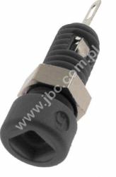 MBI 1 SW Gniazdko izolowane 2mm, mont.M5, lutowane, 6A, czarne, Hirschmann, odpowiednie do wtyków MST 3 i przewodów MVL 2, 93030