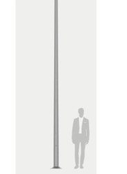 Słup aluminiowy Rosa SAL-60 Herb WCW anodowany inox zabezpoeczeniem elastomer 42313/C45