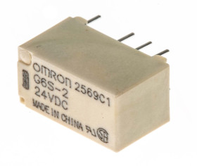 Przekaźnik sygnału, 24V dc, 2 A, DPDT, 2-polowy, montaż PCB, Omron HFD3