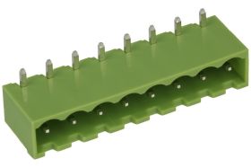 Łączówka; XY2500R-D-8P; 8 torów; R=5,08mm; 8,4mm; 12A; 300V; przewlekany (THT); kątowe 90°; zamknięta; zielony; Xinya; RoHS